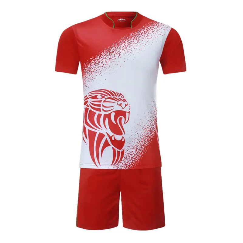 Детская футболка Survete для мужчин, футболка для футбола, спортивный комплект, Мужская одежда для футбола, комплект из Джерси, Униформа, теннисные рубашки, шорты, спортивные костюмы, принт на заказ - Цвет: 1808 red white set
