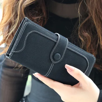Long Wallet Women Matte Leather Lady Purse High Quality Female Wallets Card Holder Clutch 5