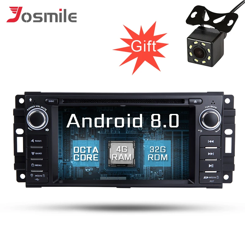 

Car Stereo Android 8.0 GPS Navi Bluetooth Sat For 07-10 Jeep Wrangler Unlimited OBD Canbus Octa-Core 4G RAM 32G ROM