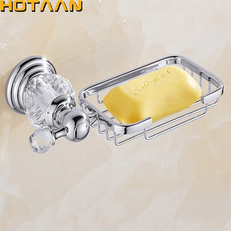 

Chrome Color Crystal Brass Ceramics Bathroom Accessories Soap Dishes/ Soap Holder/Soap Case Home Decoration Useful For Bathroom