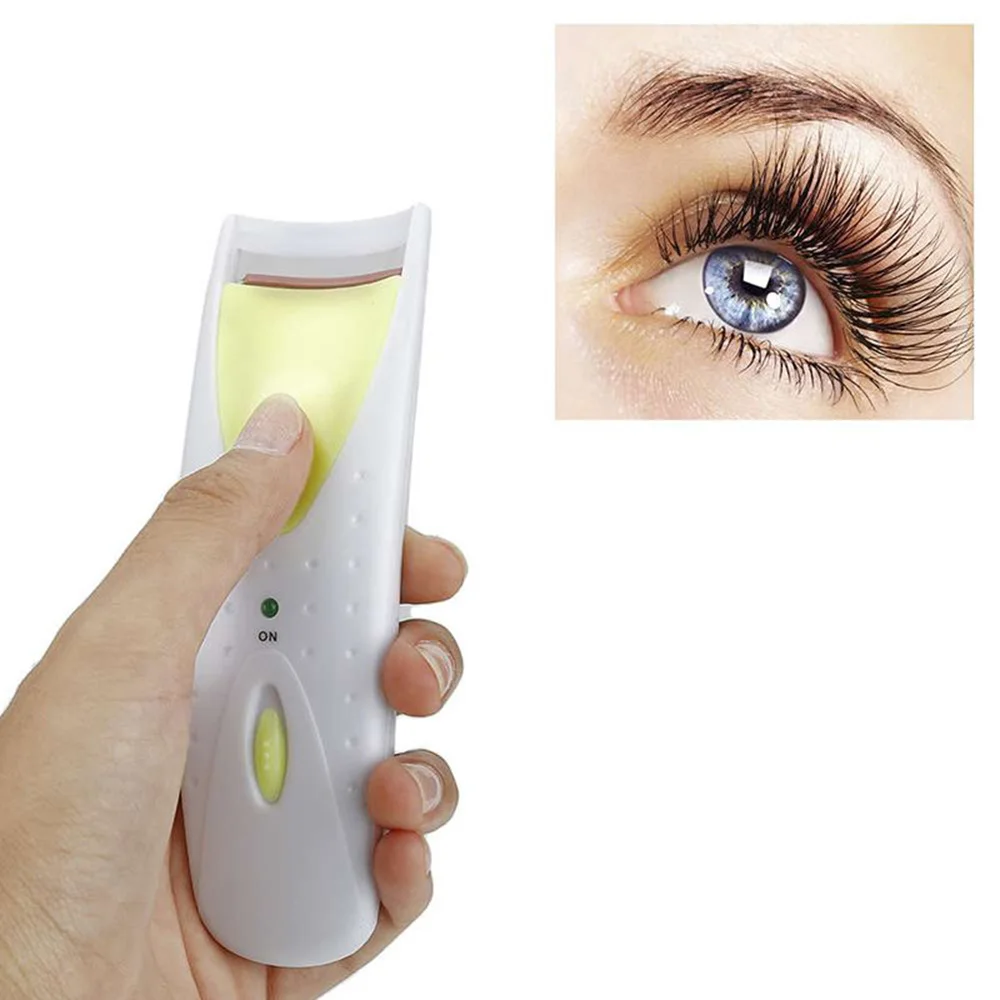 Venta caliente Maquillaje eléctrico rizador de pestañas en caliente para mujer, larga duración, permanente, pestañas calientes, Clip, Herramienta automática m6wm837V