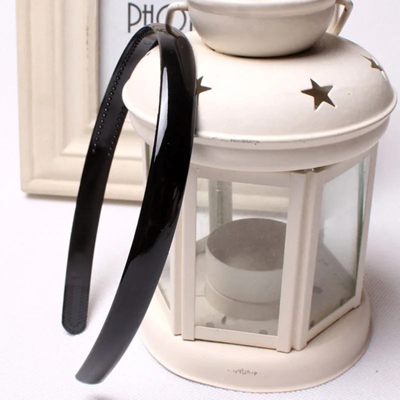 

10 Pcs Black Plastic Frame Dual Row Teeth Hair Hoop Head Band for Girls