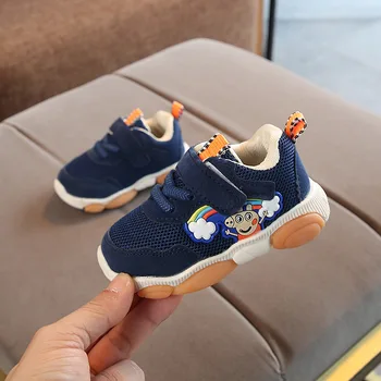

Toddler Baby Girl Casual Shoes Brand Breathable Cartoon Mesh Kids Sneakers Newborn Boy Rubber Soft Bottom Antiskid Infant Shoes