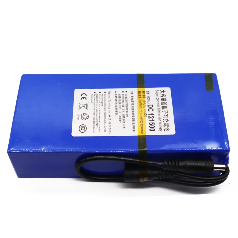 Высококачественный супер перезаряжаемый портативный 12v 15000mAh литий ионный