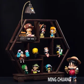 

ONE PIECE The Straw Hat Pirates Luffy Sanj Roronoa Zoro Tony Tony Chopper With LED Light Resin Holiday Gift Action Figure Toy