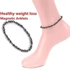 Bracelet de cheville pour perte de poids, thérapie magnétique, pierre biliaire noire, stimulant les points d'acupuncture, outil amincissant Anti-Cellulite, chaîne de pied ► Photo 1/6