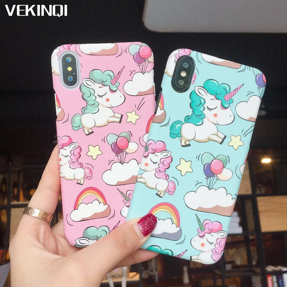 VEKINQI Unicorn Phone Case For iPhone X XS Hard PC Cover XR MAX 6S Plus 7 8 Capa |