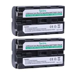 Tectra 2600 mAh 2 шт NP-F550 NPF550 NP-F570 Батарея для sony CCD-TR3000 CCD-TRV85 DCR-VX2000 CCD-TR3300 NPF570 NP F550 Батарея