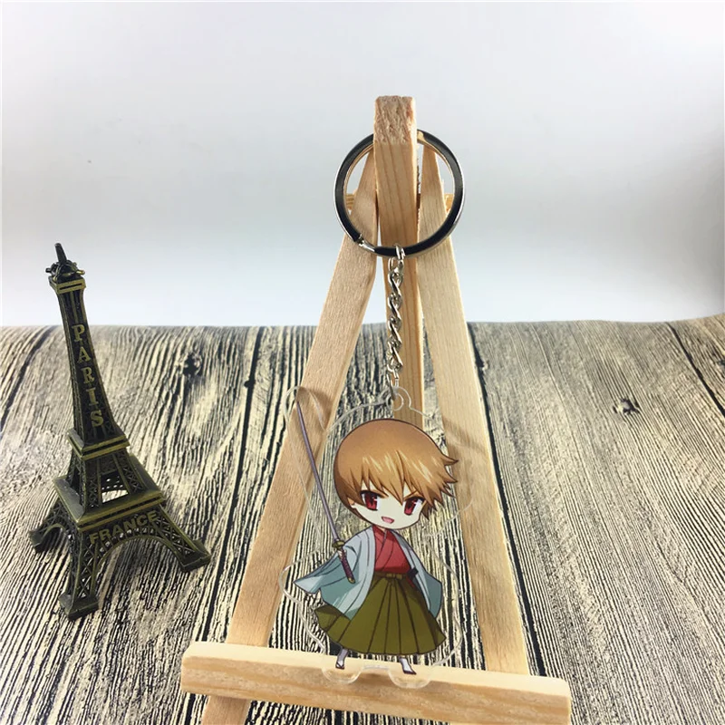 Аниме Gintama брелок Sakata Gintoki Kagura Hijikata Toushirou Okita Sougo Милый Забавный мультяшный акриловый брелок Подвеска ювелирные изделия