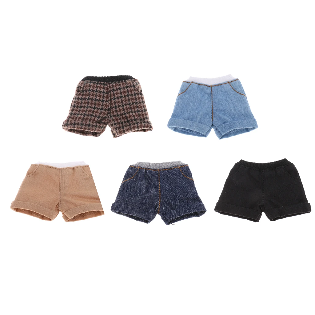 

5 Pieces 1/6 Scale Shorts Pants Accessory for Blythe Azone Licca Pullip Doll