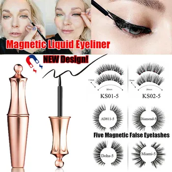 

Magnetic Eyeliner with Magnetic Fake Eyelashes Set Eye Makeup Cosmetics NShopping
