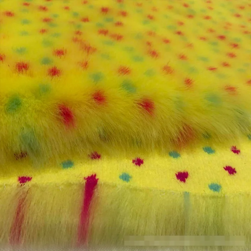 Ткань из искусственного меха плюшевый искусственный мех кролика с цветочной шаровой тканью принцессы(длина 25 мм ворса