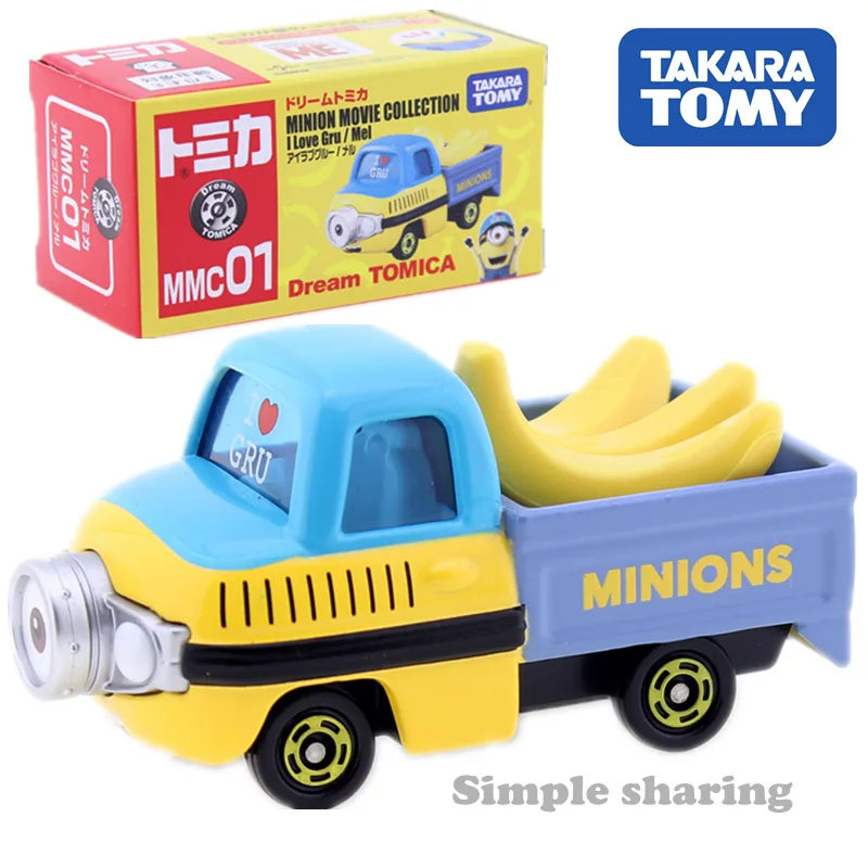 Takara Tomy Dream Tomica Миньон автомобиль Боб Кевин Аниме Фигурка Детские литые игрушки Горячая поп Миниатюрная игрушка модель автомобиля комплект - Цвет: MMC-01