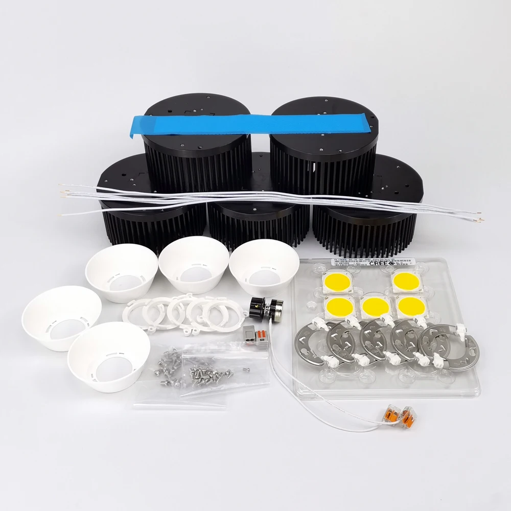 5x 50w growing kit cob led cxb3590 HLG-240H-C1400B dimmable
