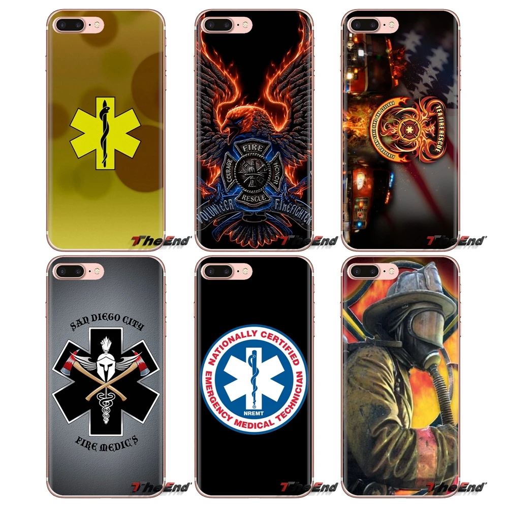 TPU Case Cover Firefighter Fire Paramedic Rescue For Huawei G7 G8 P7 P8 P9 P10 P20 P30 Lite Mini Pro P Smart Plus 2017 2018 2019 |
