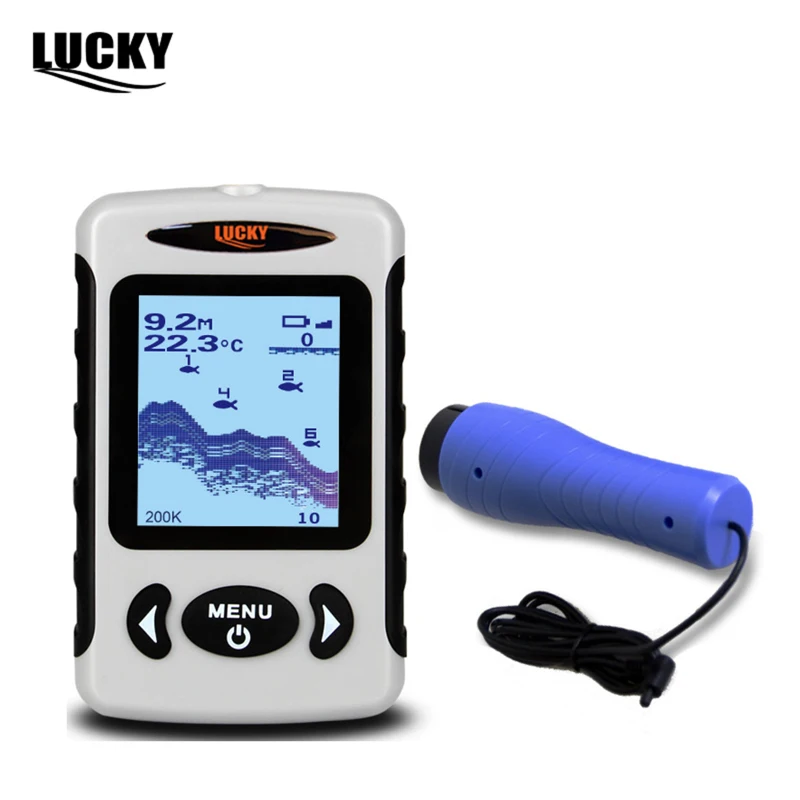 Lucky ff718d Портативный Рыболокаторы двойной Sonar частота 100 М рыбы детектор для