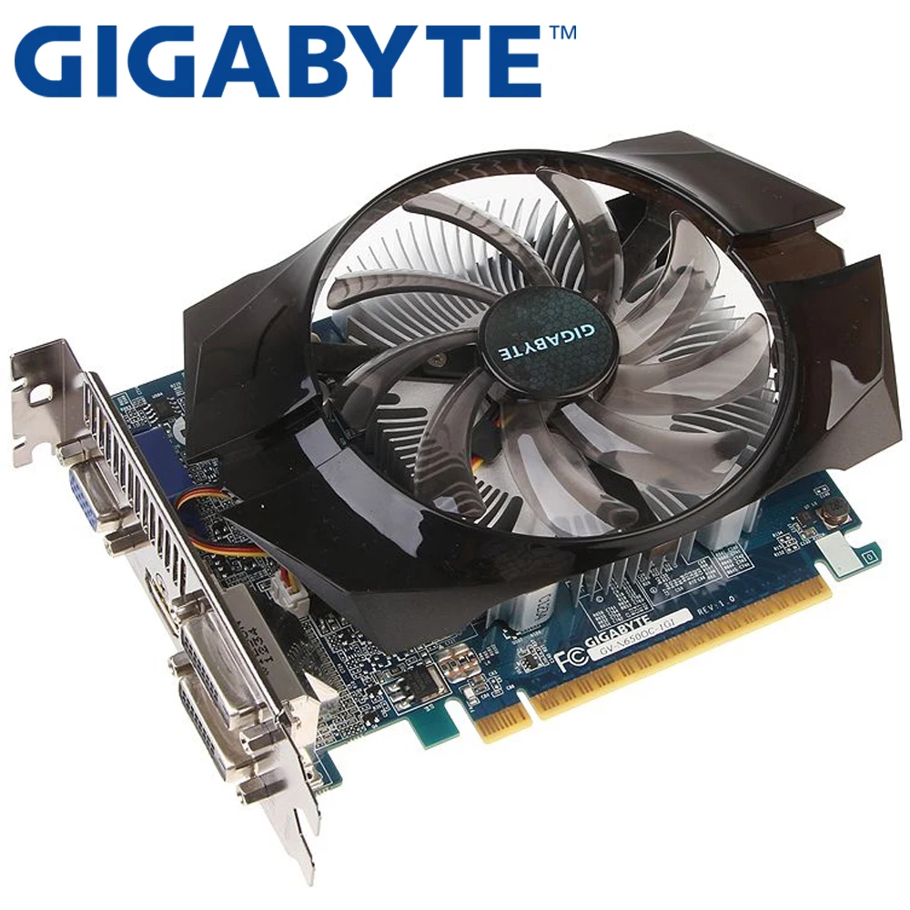Оригинальная Видеокарта GIGABYTE GTX650 1 ГБ 128 бит GDDR5 графические карты для nVIDIA Geforce GTX 650