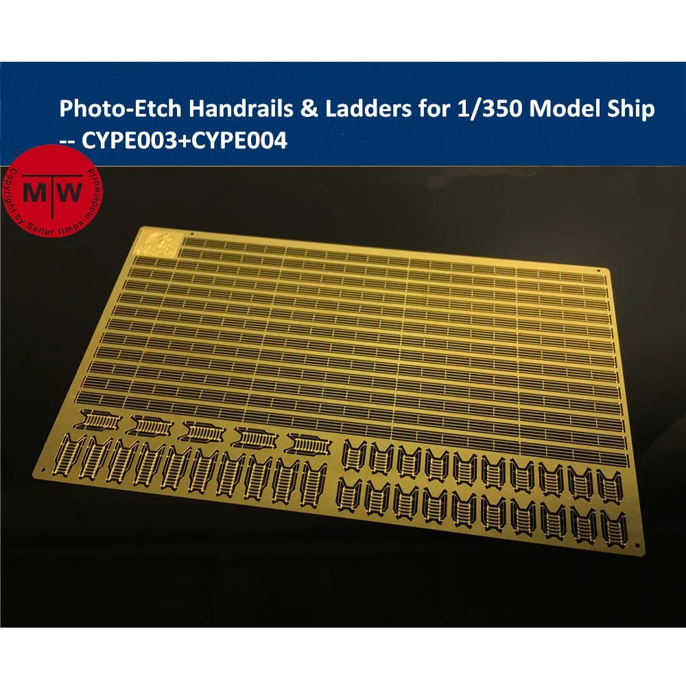 TRENDING! Photo-Etched PE Handrail & Ladder for 1/350 Scale Model Ship Kit (2pcs/set)