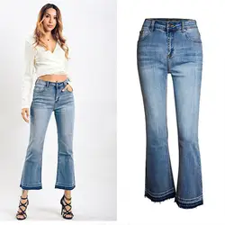 Плюс Размеры 2018 пикантные Винтаж Повседневное Mom Jeans для Для женщин джинсы для Для женщин кисточкой Mom jeans