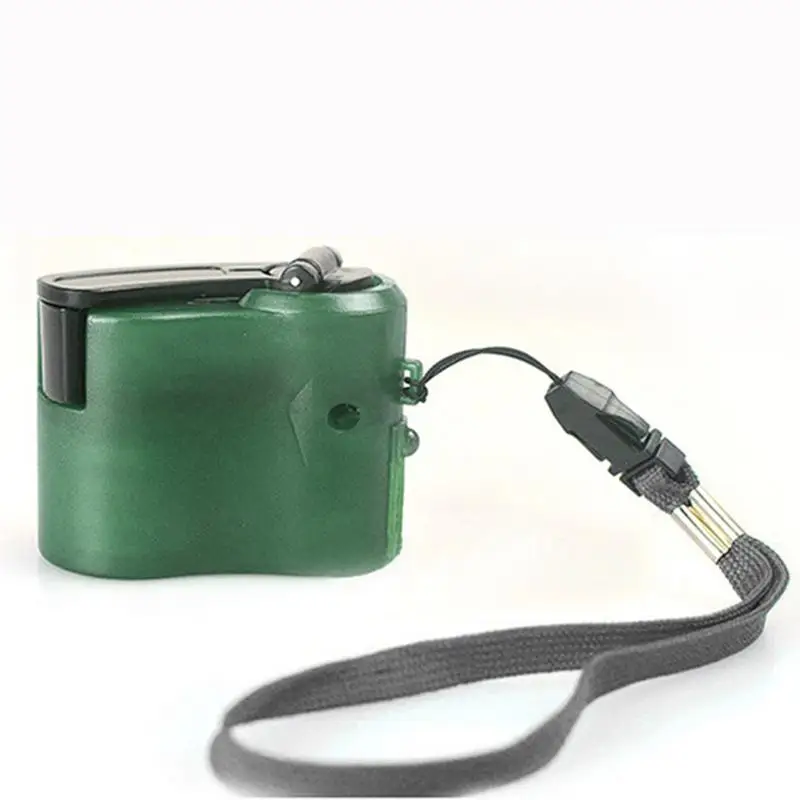 Рукоятка мобильный телефон аварийный мини банк питания 300 мАч Внешний аккумулятор зарядное устройство портативное зарядное устройство двойной USB Банк питания - Тип штекера: Green