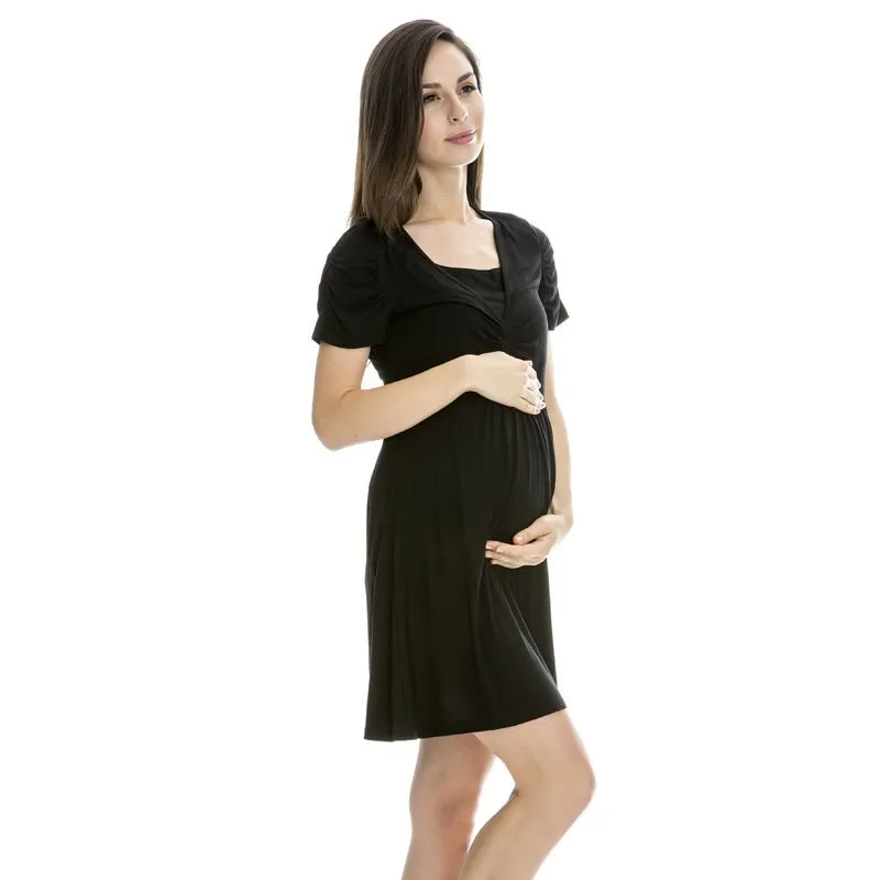 Emotion Moms летняя Модальная Одежда для беременных женщин платья для беременных халат для кормящих женщин