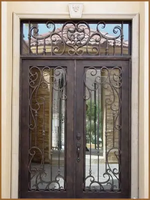 Etn D1004 Double Entrance Doors Wrought Iron Door Entry Gates In Etn D1004 Double Entrance Doors Wrought Iron Door Entry Gates
