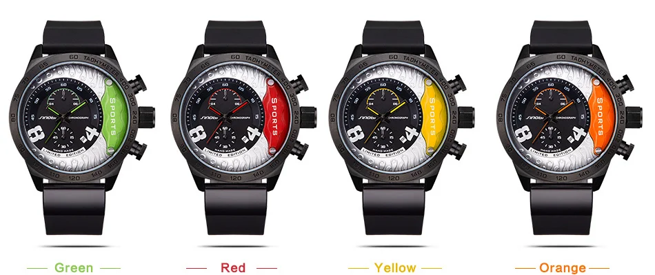 SINOBI Брендовые спортивные часы мужские часы Силиконовые часы Мужские часы Relogio Masculino Reloj Hombre водонепроницаемые наручные часы