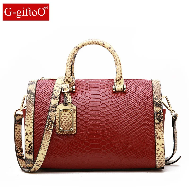 

Luxury Handbag Women Bag Printed Snake Crocodile Skin Bag Tote Python Designer Purse Female Crossbody Shoulder Satchel