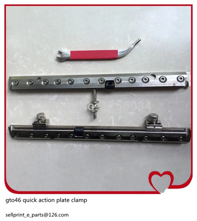 

1 set high quality GTO 46 quick action plate clamps for GTO46 Offset Printing Press