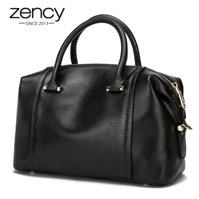 

Zency NEW Vintage Women's Shoulder Bags Genuine Leather Women Tote Hand Bag Lady Shoulder Bag Purse Ladies Messenger Bags ZC0122