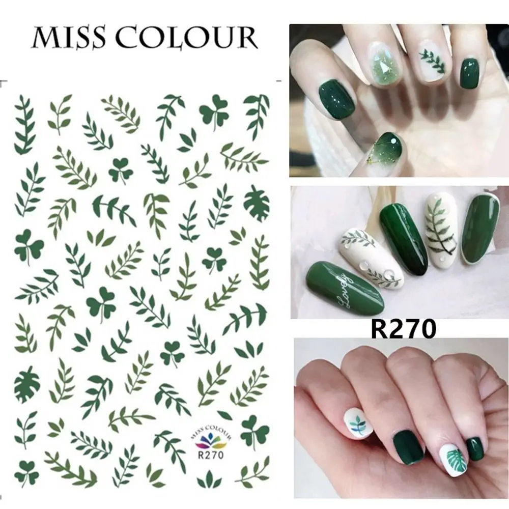 

3D Black Nail Slider Russia Letter Nail Sticker Summer Flamingo Nail Decals Adhesive Manicure Tips Nail Art Decorations Tool