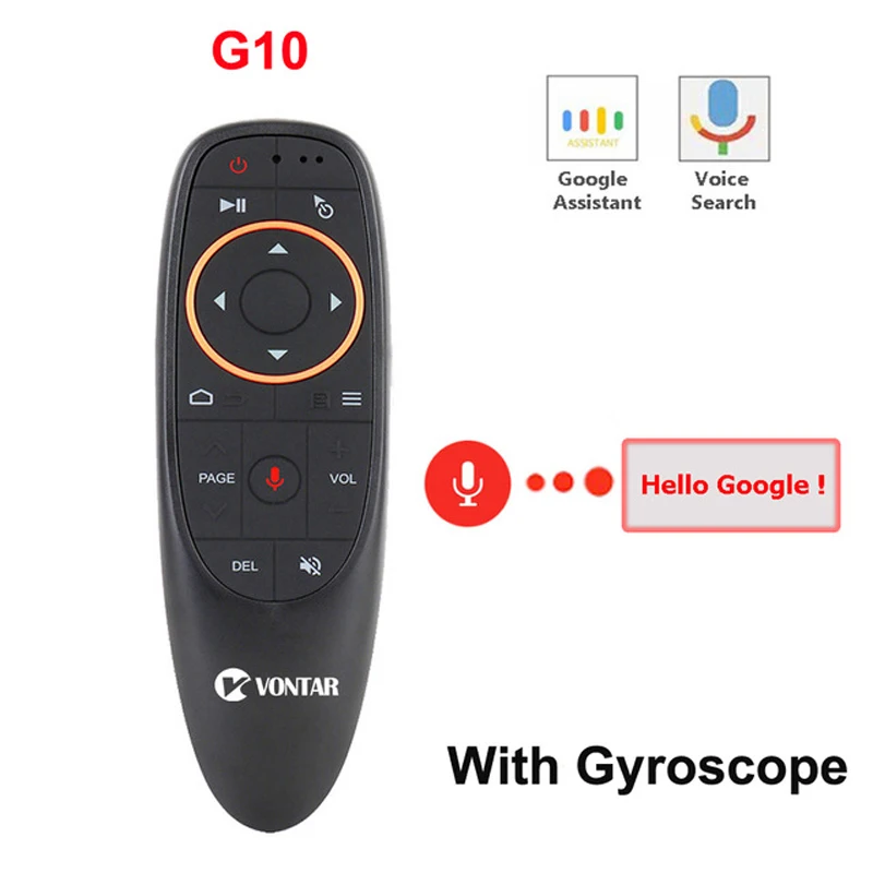 

G10 Air Mouse 2.4GHZ Wireless Remote Control Google Voice Search Assistant airmouse For Xiaomi X96max H96 Mag 250 HTv 5 Tv Box