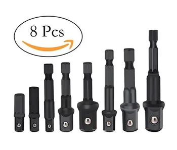 

Drill Bit Extensions Tools 8Pcs Socket Bit Adapter Set Hex Impact Drill Bits Driver Bar Wrench Electric Screw Driver Extension