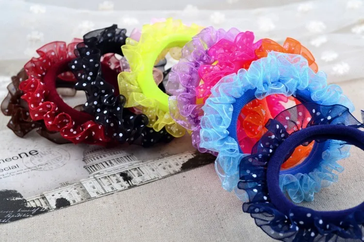 Lace Hair Holders Elastics 2018 New 12 Colours Fashion Candy Colours