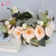 Винтажный цветок свадебный головной убор лес стиль фея свадебный головной убор аксессуары chapeau de mariage ZH007