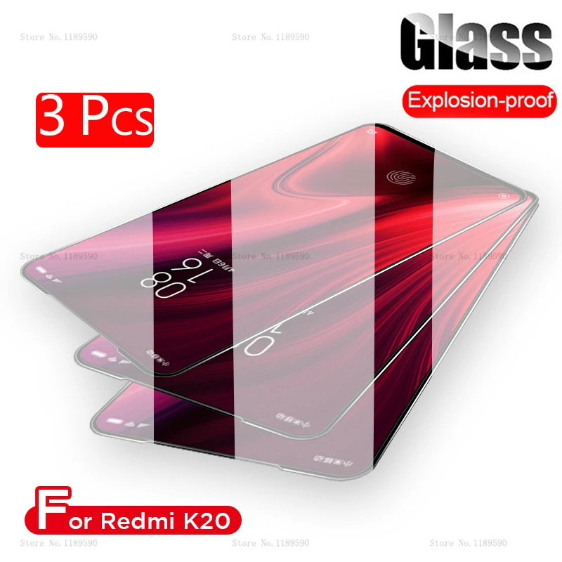 

3PCS Full Cover Glass For Xiaomi Mi 9T Redmi K20 Pro Screen Protector Tempered Glass For Xiaomi Mi 9T Redmi K20 Glass Phone Film