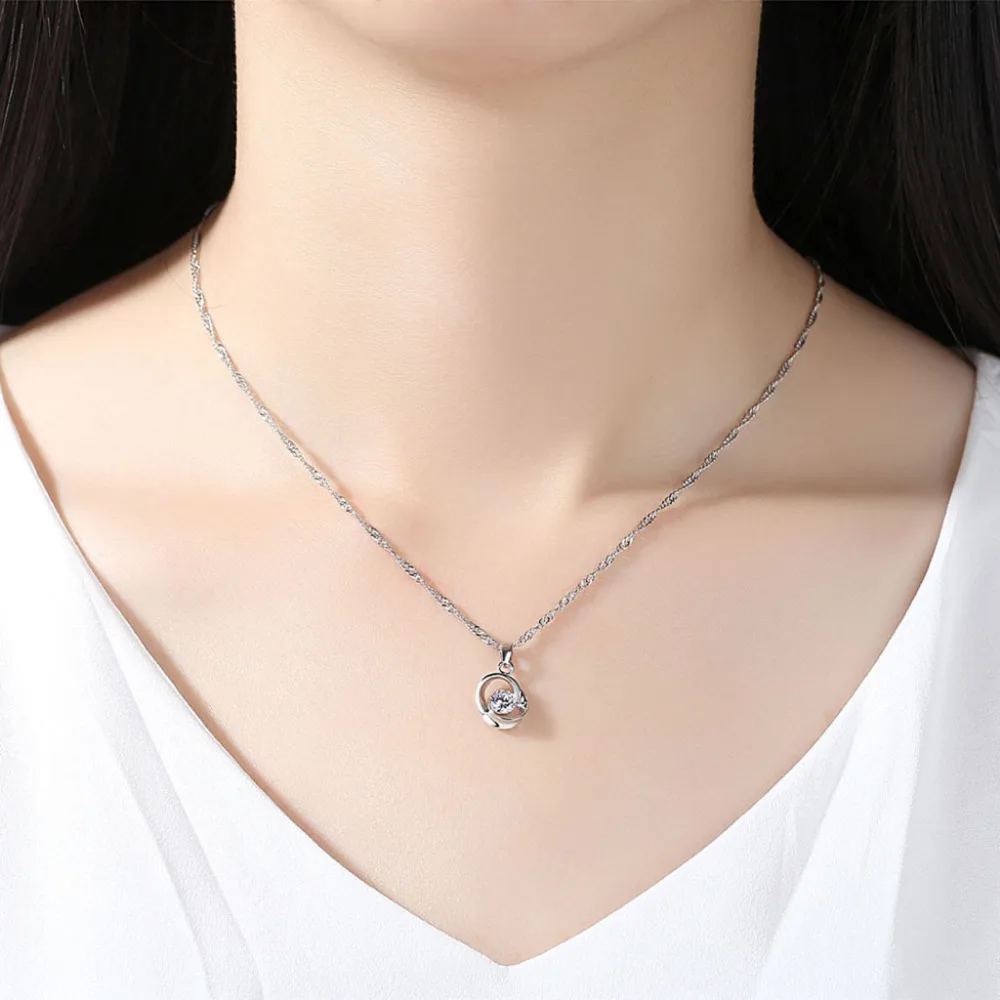 

Women's Silver Necklace Necklace Flower Rhyme Series Simple Student Sen Temperament Clavicle Chain Love Necklace L0305