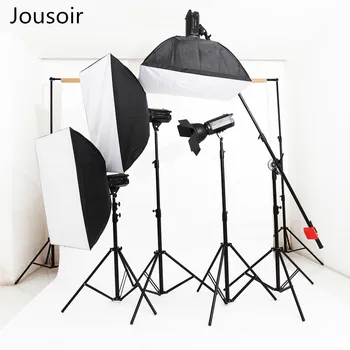 

Photo studio flash set 600W 4pcs light head photo studio electric portrait flash light kit CD50