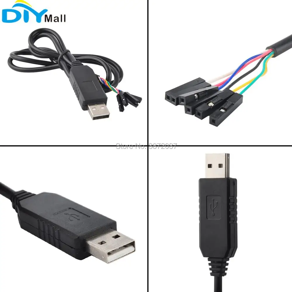 Cabo para Arduino Usb para Ttl Lote Ft232 Linha Escova Módulo Serial Cabo Adaptador Ftdi Chipset Ft232bl Rs232 Baixar Esp 5 Pçs – 6pin