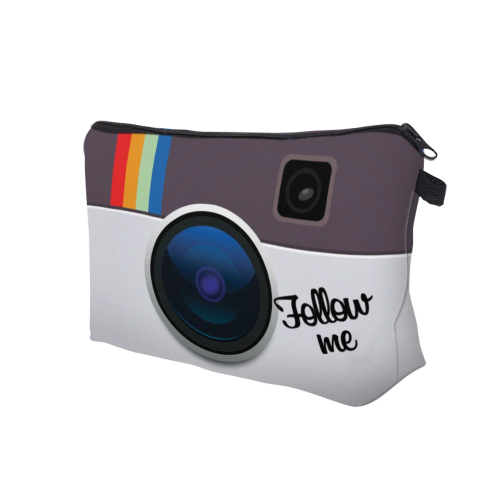 Deanfun النساء التجميل أكياس 3D المطبوعة كاميرا نمط الضرورات للسياحة مخزن للمكياج 51048