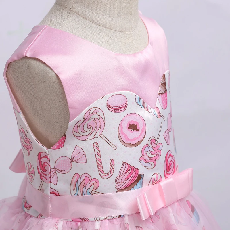 Humor Bear/детская одежда платье для девочек коллекция года, новогодний модный детский жилет с бантом и Поясом Вечерние платья розового цвета платье принцессы, От 3 до 8 лет