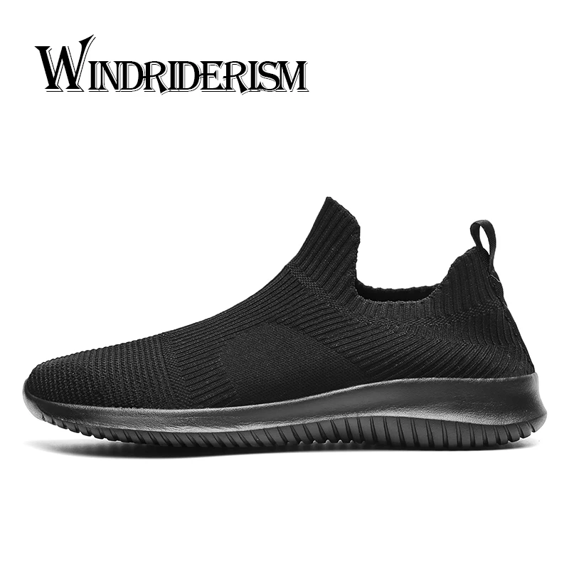 

Summer New Brand Designer Fashion Slip on Men Running Shoes Light Breathable Casual Shoes Men Non-slip Wearable Men Flat Shoes