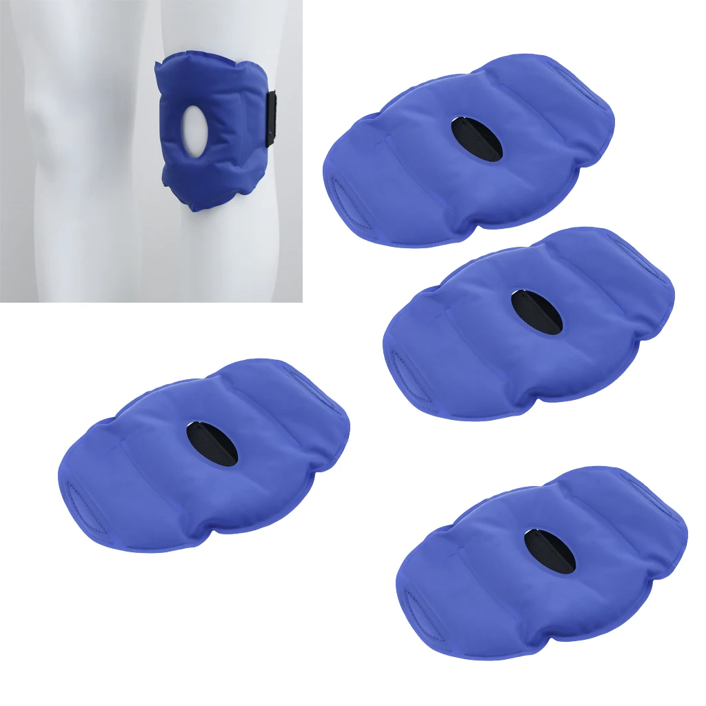 4 Pieces Knee Hot Pack Wrap Gel Ice Bag Cold Knee Brace With Strap Injury Swelling