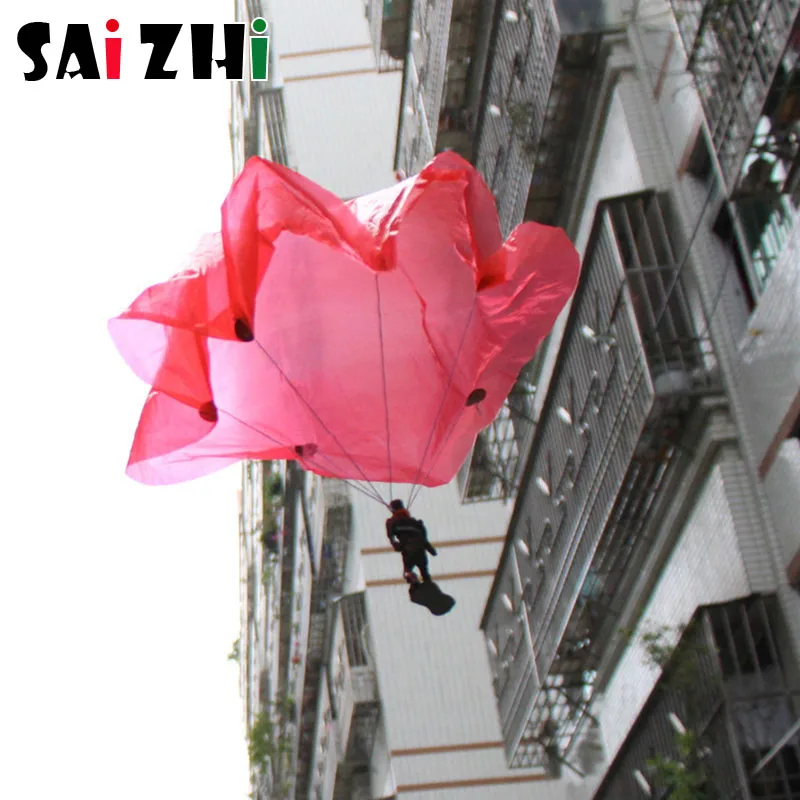 Saizhi 1 шт. детский парашют бросающий вручную игрушка для игр на открытом воздухе