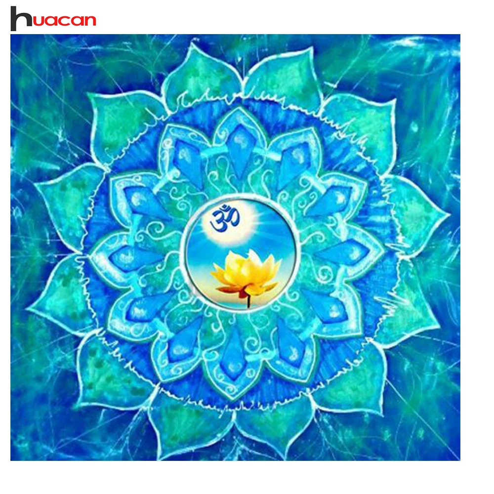 

Huacan,Diamond Painting Cross Stitch "Flower" Patterns Rhinestone Handmade Kits,5D Diamond Mosaic Full Embroidery Home Decor