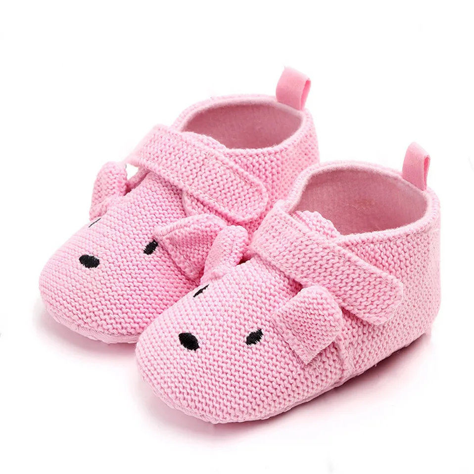 Baby Boys Girls Animal Crib Shoes Infant Cartoon Soft Sole Non-slip Cute Warm Animal Shoes