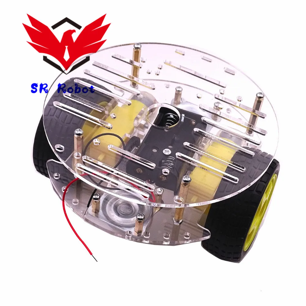 

Smart Car Kit 2WD Smart Round Robot Car Double Layer Chassis Kit With Speed Encoder For Arduino DIY Starter Learning Kit