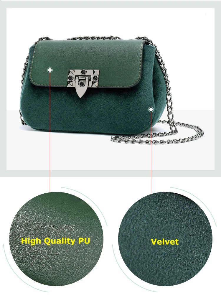 NIGEDU Women Crossbody Bags small Soft velvet flap messenger bags Mini little Shoulder bag female Chain Handbags bolsas feminina (18)