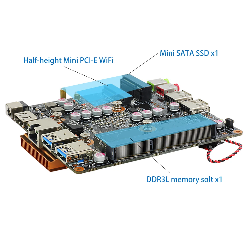 Безвентиляторный мини-ПК Intel Core i7-4610Y 8 ГБ Оперативная память 480 ГБ SSD Windows 10 Встроенный Wi-Fi Gigabit Ethernet 4xusb HDMI ТВ BOX HTPC