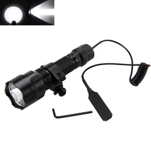 VASTFIRE C8 T6 LED el feneri Torch 1000 Lm taktik açık avcı ışığı + tüfek kapsam dağı + uzaktan basınç anahtarı